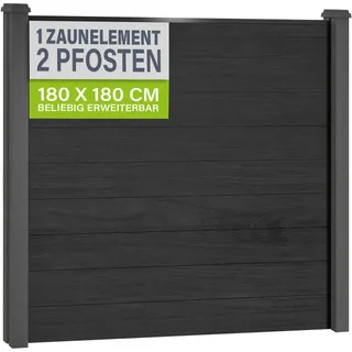 WPC Zaun aus Elementen & Pfosten