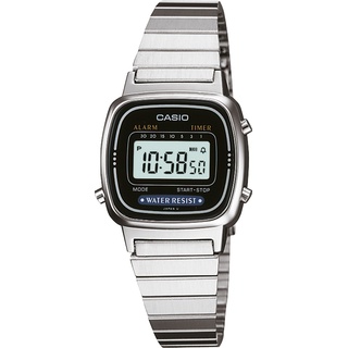 Casio Damen Digital mit Edelstahl Armbanduhr LA670W