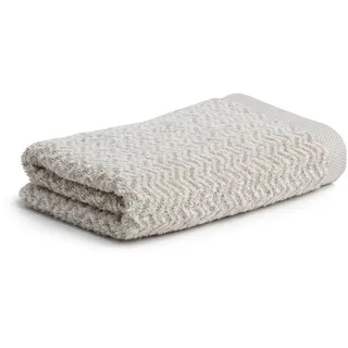 Möve Handtuch Brooklyn, Walkfrottier (1-St), mit Zick-Zack-Muster, Made in Germany beige|braun