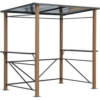 LECO Grillpavillon 2,35 x 1,50 m Grau