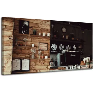 Leinwandbild „holz-retro-küche“, 120 X 60 Cm