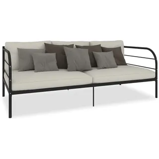 vidaXL Tagesbett-Rahmen Schwarz Metall 90x200 cm618442