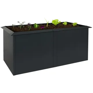 PROREGAL® Hochbeet Schneckenkante Blumenkasten Metall Anthrazit Breite 110/170/250cm 170 cm x 78 cm x 90 cm