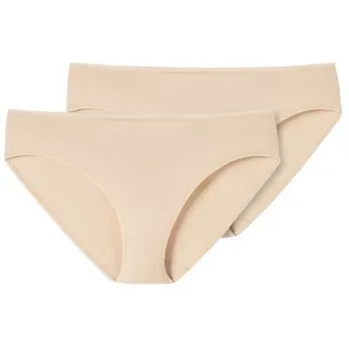 SCHIESSER Damen 2 Pack Tai Slip Bio Baumwolle - 95/5 Organic Unterwäsche, Haut_174385, 44