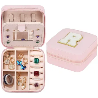 YEJAHY Schmuckkästchen Mädchen, Schmuckkästchen Klein Reise für Damen Mädchen, Schmuckkasten, Schmuck Organizer Box, Kette Organizer, Jewelry Organizer Reisen für Mädchen (R)