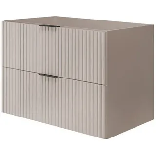 Rodan Waschbeckenunterschrank 2 Schubladen 80 x 57 x 46 cm Beige