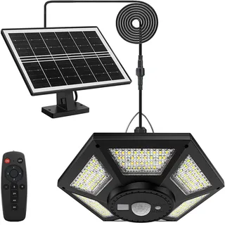 yowin 180 LED 1000LM Solar Strahler mit Bewegungsmelder Fernbedienung | Solar Außenleuchte, 5 Modi IP65 Wasserdicht Solarlampen für Außen Pavillon Garten Terrasse Balkon Garage