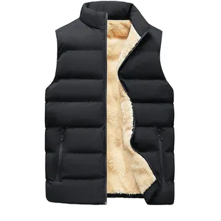 Daunenweste Herren Arbeitsweste Winterweste Sportweste Weste Outdoor Herrenwesten Sportlich Arbeit Gilet Ärmellos Steppweste
