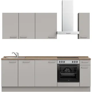 Nobilia Küchenzeile Touch I 240 cm grau