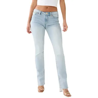 True Religion Damen Billie Midrise Straight Big T Jeans, Caspian Sea Wash, 27 - 27