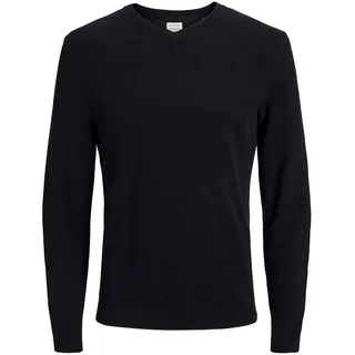 JACK & JONES Essential Basic Knitted Pullover Mit V-ausschnitt Black XL