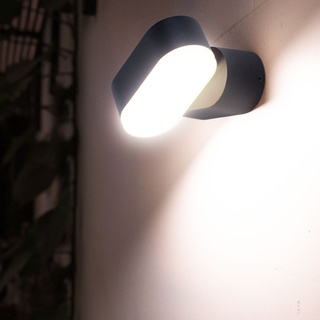 6er Set LED Außen Wand Fassaden Lampen ALU Grundstück Spot Leuchten verstellbar