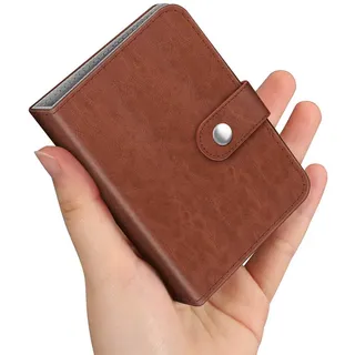 Fintie Mini Fotoalbum für 2x3 Zoll Filme, Vintagebraun | 52 Taschen kleine Alben für Fujifilm Instax Mini Sofortbildkamera/Polaroid Hi-Print Bilder, Kpop Fotokartenhalter Binder