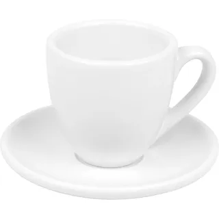 Konitz Coffee Bar Espressotasse mit Untertasse | 75 ml Espressotasse aus Porzellan – spülmaschinengeeignet & mikrowellengeeignet; für Espresso & Mokka