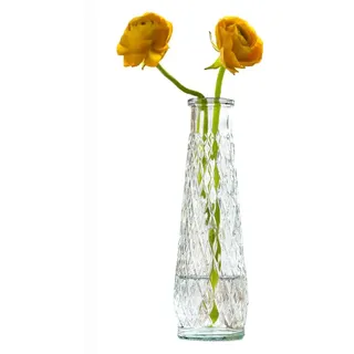 Leere kleine Vasen, Vintage, Glas, hoch, konisch, schmaler Hals, nordische getrocknete Blumen, Vasen, Zuhause, kreative Vase, dekorative Desktop-Ornament-Vase für Küche, Wohnzimmer, Schlafzimmer, Büro
