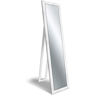 Lupia Stehender bodentiefer Spiegel 40 x 160 cm Boston Shabby White, Holz, weiß