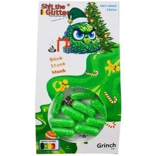 Shit the Glitter ® - Grinch Edition/Glitzerpillen/Freude/Geschenk/Überraschung/Anti-Xmas/Ritual/Motivation/Mediation/Scherzartikel/Freundschaft