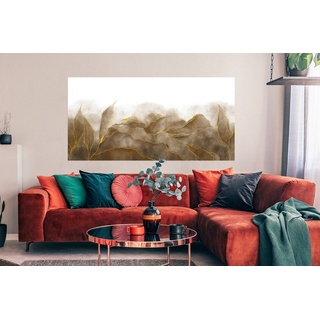 MuchoWow Poster Marmor - Gold - Braun - Textur - Marmoroptik, (1 St), Bild für Wohnzimmer, Schlafzimmer, Wandposter, Ohne Rahmen, Wanddeko bunt Rechteckig - 160 cm x 80 cm
