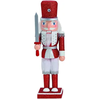 Nussknacker Soldat Holz Deko Figur Weihnachtsdeko Skulptur Holznussknacker Krone