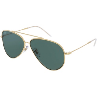 Ray-Ban RBR0101S REVERSE Unisex-Sonnenbrille Vollrand Pilot Metall-Gestell, gold