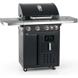 LANDMANN Gasgrill Fryton 4.1 cooK DE F1 135cm schwarz 22150 GR Modulus/Warmhalterost - Schwarz/Silber