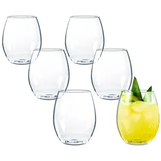 Doimoflair Weinglas Doimoflair Weingläser Cocktailglas aus Plastik bruchsicher Transparent, 6-tlg. 40 cl
