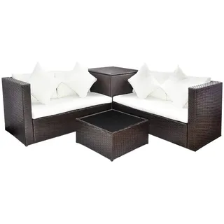 vidaXL Garten-Lounge-Set 4-tlg. braun 42892