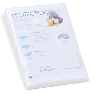 aqua-textil Protection Matratzenschoner 70 x 140 cm Baumwolle Matratzenauflage wasserdicht Molton Unterbett Bettauflage
