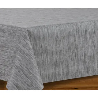 Beautex Tischdecke Wachstuchtischdecke Meterware abwaschbar fleckenabweisend aus PVC (1-tlg), Wasserundurchlässig, Zuschneidbar, Pflegeleicht, Oberflächenversiegelt grau Rund | 140 cm x 140 cm