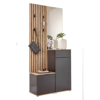 moebel-dich-auf Kompaktgarderobe Easy Artisan Eiche / Grau