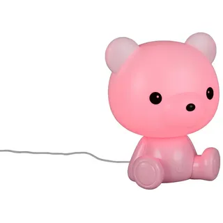 Reality Leuchten LED Nachttischlampe, Farbwechsel, LED fest integriert, Warmweiß, ausgefallene kleine USB Kinder-Lampe mit Touch Sensor, Höhe 25cm rosa