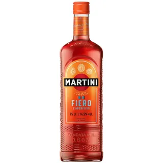 MARTINI Fiero roter Wermut Aperitif, 14,5% vol., 75cl / 750ml, süßer Wermut angereichert mit handgeschnittenen spanischen Orangenschalen