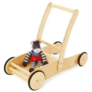 Pinolino® Lauflernhilfe Uli Lauflernwagen mit Bremssystem & Gummirädern, (1-tlg) beige