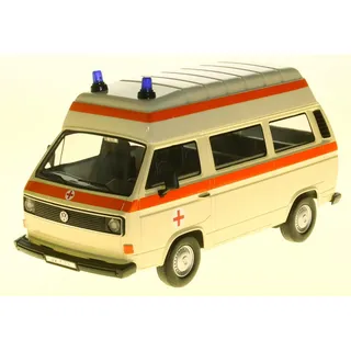 Motor Max Volkwagen T3 Krankenwagen Notarzt 1979-1992 1/24 Modell Auto mit individiuellem Wunschkennzeichen