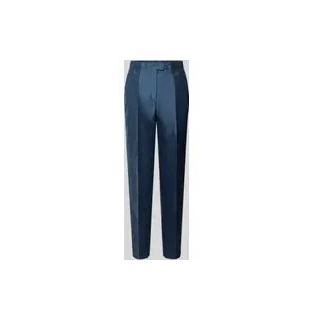 Regular Fit Zigarettenhose aus reiner Seide Modell 'ORATA', Rauchblau, 42