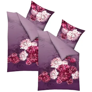 JACK 4 TLG by Kaeppel Fein Biber Bettwäsche 135x200cm Flamenco Violett Lila Rosa