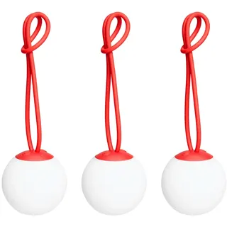 Fatboy - Bolleke Mini Hängeleuchte, rot (3er-Set)
