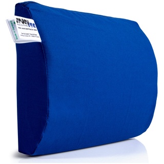 Lendenwirbelstütze Lendenkissen mit Bezug Sitzkissen Lenden Rückenkissen für Büro und Auto (hart), Blau