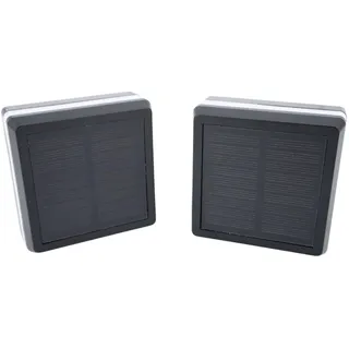 Zaundirekt LED Solar-Pfostenkappe für 60×40 & 60×60 mm (2er-Set) | IP65 | Warm-/Kaltweiß & RGB | Fernbedienung | Timer