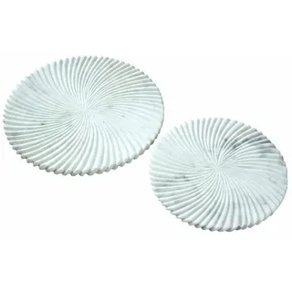 Mirabeau Geschirr-Set Platte 2er Set Bellarivas beige, Marmor beige