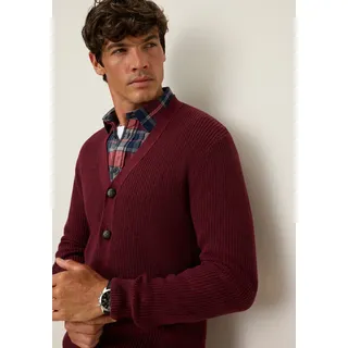 MAN'S WORLD Strickjacke in bordeaux melange), | Gr.: M