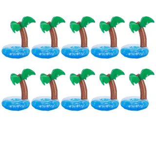 Picysa Aufblasbarer Getränkehalter aus PVC, 10 Stück, schwimmende Tassenmatte für Pool, Party, Strand
