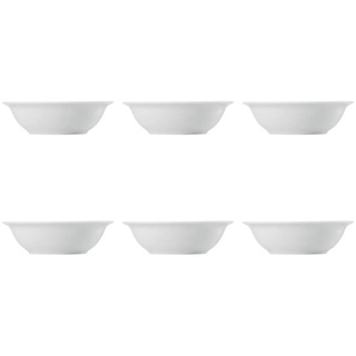 Thomas Porzellan Müslischale Bowl 17 cm - TREND Weiß - 6 Stück, Porzellan, (Posten-Set, Mehrfach-Set, Postenartikel, 6-tlg), Porzellan, spülmaschinenfest und mikrowellengeeignet weiß