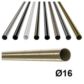 MDEKOR Vorhangstange Antik Gold 1-läufig Ø 16 mm 180 cm Gold
