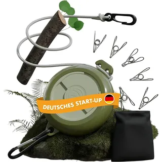 naturbummler NATURBUMMLER® Wäscheleine ausziehbar [DryLine+] Camping Wäscheleine 10 m