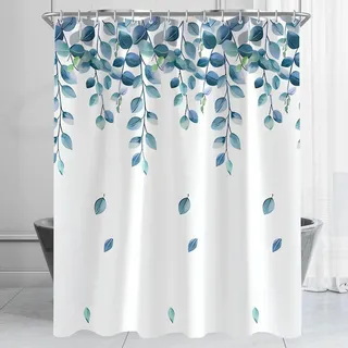 luxuskollektion Duschvorhang 240 x 200 cm grün Blätter Design