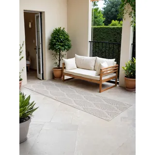 HANSE HOME Liora Wendeteppich 80 x 250 cm Grau/Weiß
