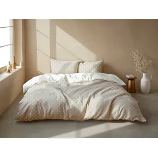 Zo Home Punta di Cotone Punkte Beige 135 x 200 cm + 80 x 80 cm