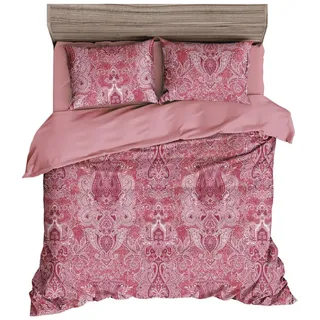 Traumschlaf Livorno Paisley Satin Rot 135 x 200 cm + 80 x 80 cm