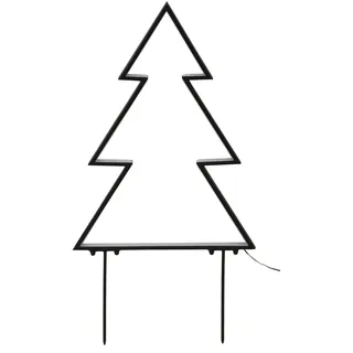 LED Baum BONETTI "Tanne" Lampen Gr. 240 flammig, Höhe: 65 cm, schwarz Dekofiguren aus Kunststoff und Metall, Weihnachtsdeko aussen